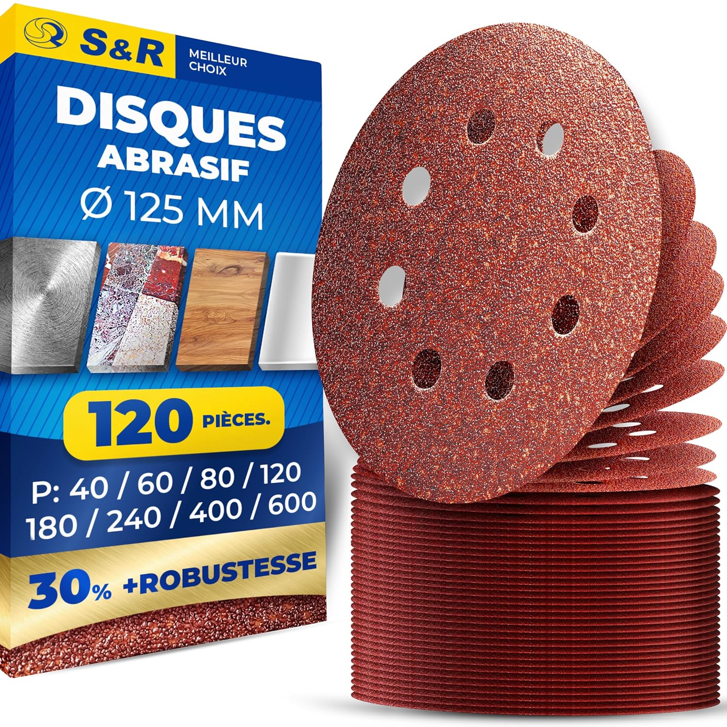 Detalle de S&R 120 disques de ponçage 125 mm đź›