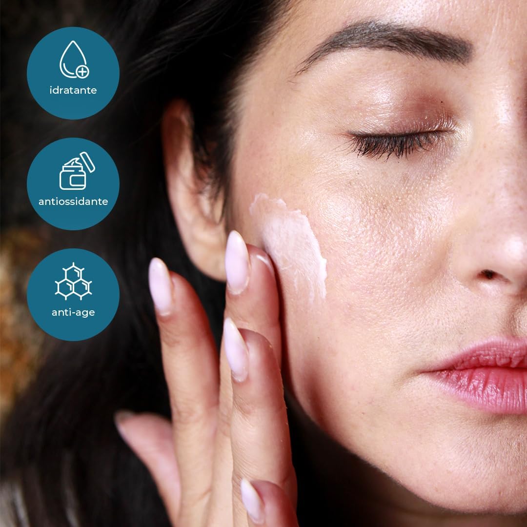 Detalle de IAMARES Crema Viso Idratante Anti-Age con Acqua di Mare della Sardegna 50 ml