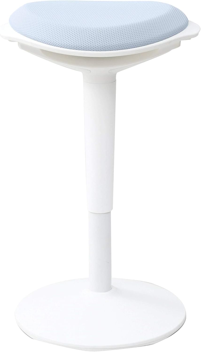 Detalle de 山善 HPSC-55(LGY/WH) 昇降式ポールチェア ガス圧昇降・ホワイト