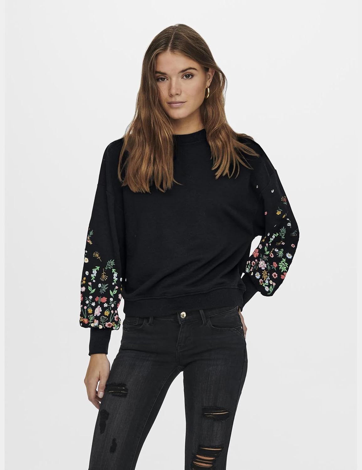 Thumbnail 1 de ONLY Damen Sweatshirt ONLBROOKE – Flower Print, Langarm, Rundhals, Regular Fit