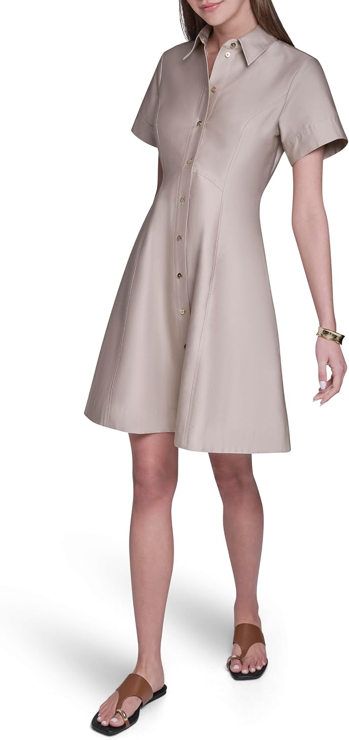 Thumbnail 6 de Halston Women's Shirt Dress in Cotton Sateen