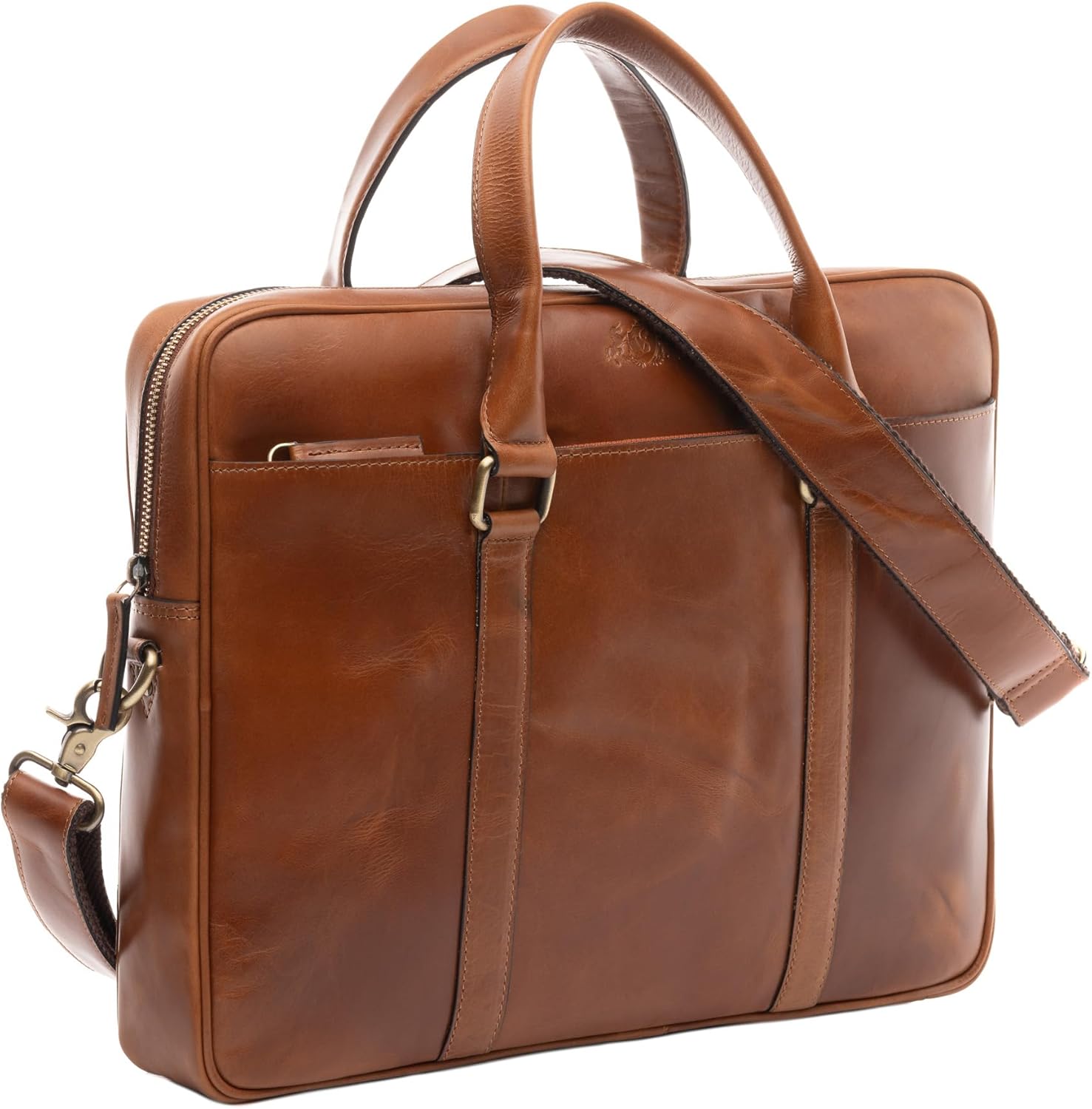Thumbnail 1 de SID & VAIN Sac Ordinateur Portable en Cuir Véritable 15 Pouces Brady – Sacoche Professionnelle et Élégante