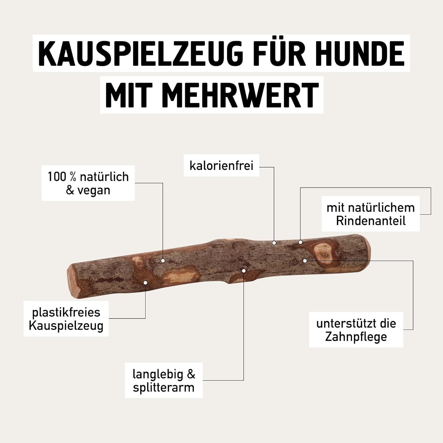 Thumbnail 2 de Kauies Olivenholz Kaustab für Hund mit Olivenöl (vegan, kalorienfrei) – 2er Pack, Größe S bis 10 kg