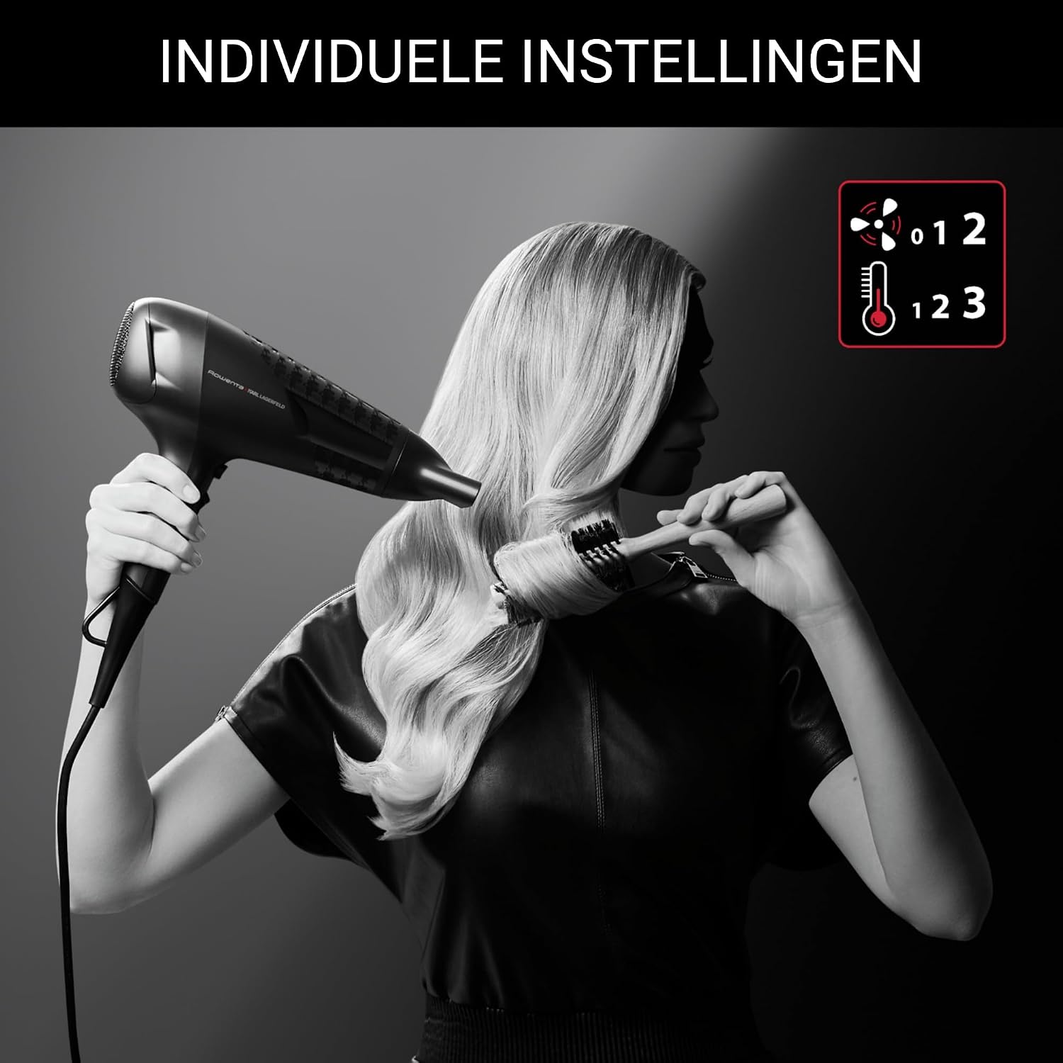 Detalle 2 de Rowenta CV581LF0 x Karl Lagerfeld Studio Dry föhn met ionentechnologie