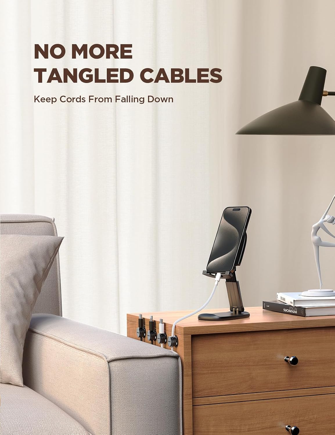 Thumbnail 6 de JOYROOM 6-Pack Magnetic Cable Tidy Clips: Practical Cable Management for Desk and Home