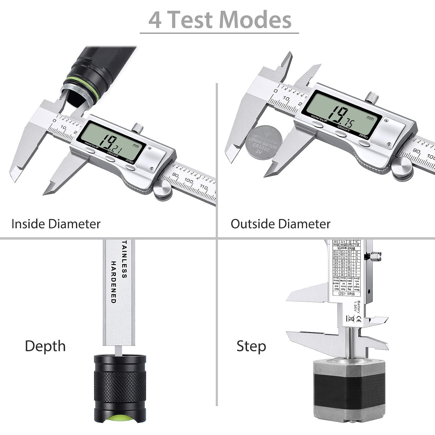 Detalle 2 de Proster Vernier Calipe Digital Vernier Caliper Kit, 150 mm/6 Inch with Feeler Gauge