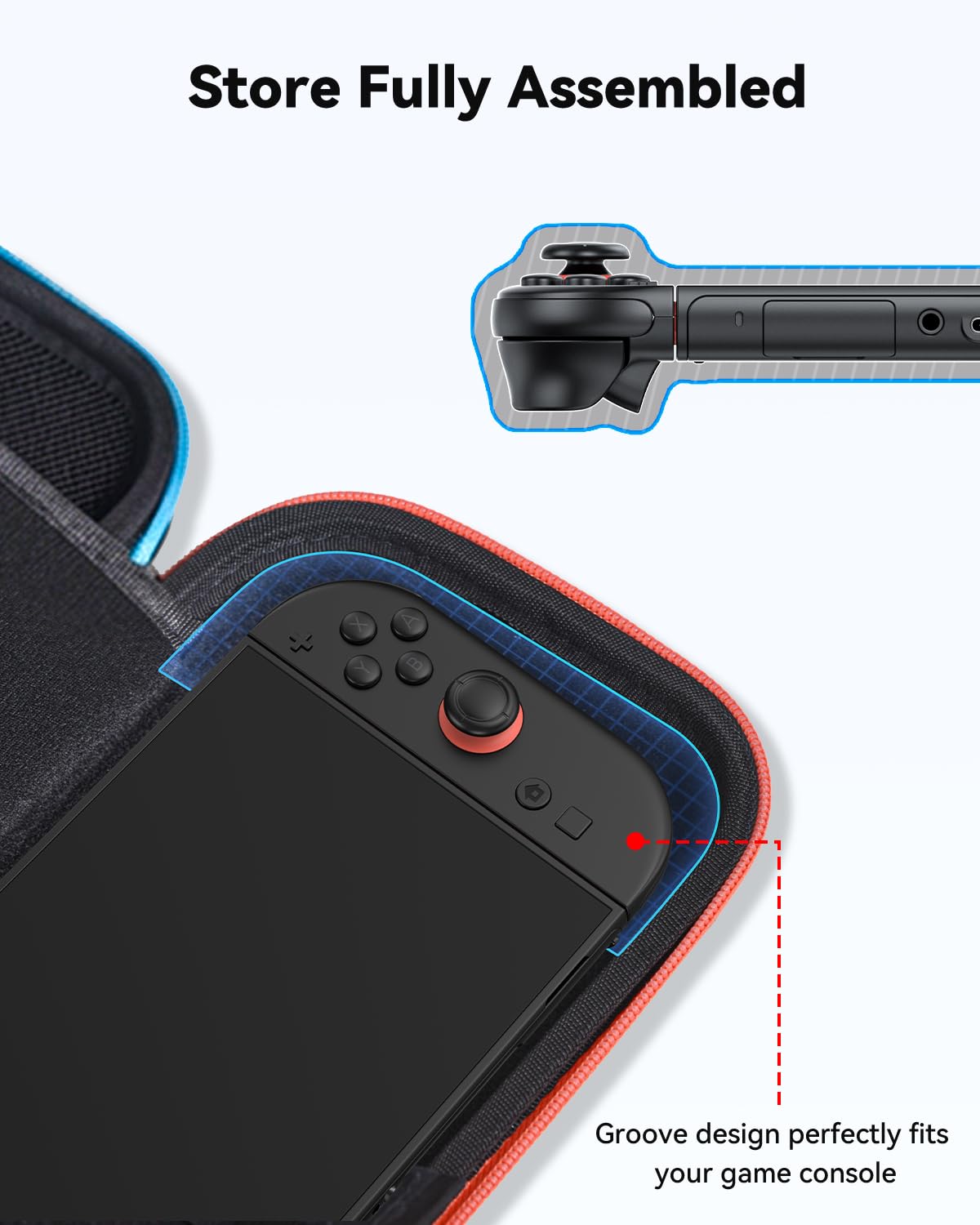Detalle 2 de MONGERY Nintendo Switch 2 Carrying Case with 10 Game Card Slots