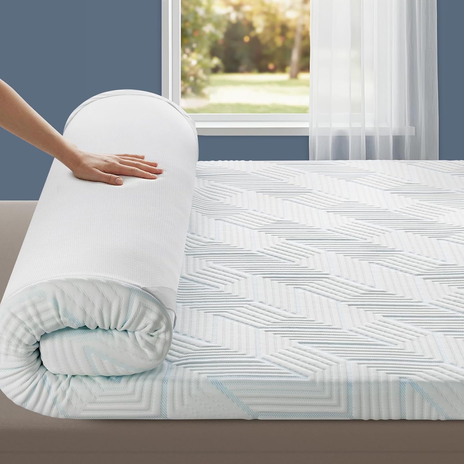 Detalle de BedStory Memory Foam Mattress Topper 3 Inch