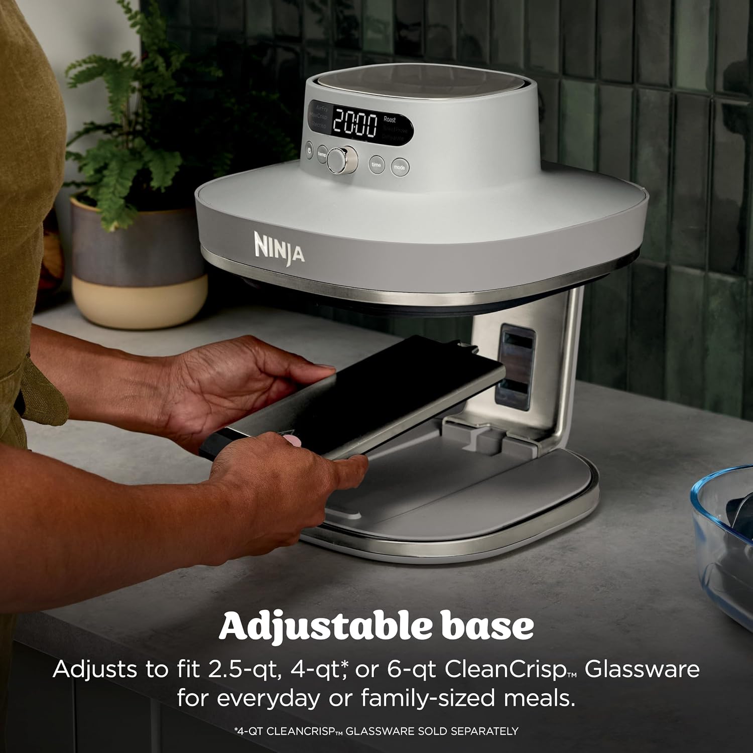 Thumbnail 2 de Ninja Crispi Pro AS101WH1 Glass Air Fryer, 6-in-1, 6-Qt, Bone & Champagne