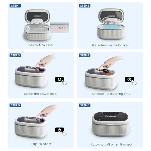 Thumbnail 7 de Fashome Ultrasonic Cleaner with 2 × 100ml Solutions, 550ml Tank