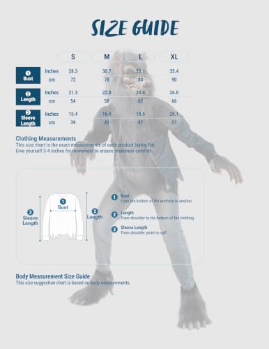 Detalle 2 de Spooktacular Creations children's werewolf costume, L (10–12 years)