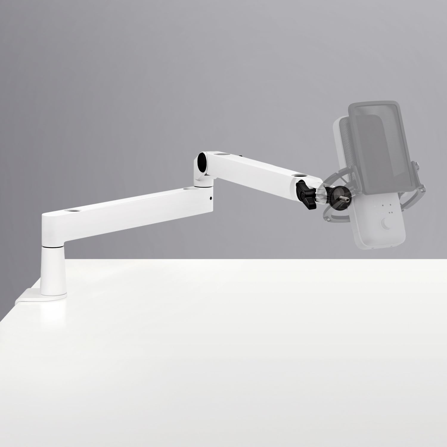 Detalle de Elgato Wave Mic Arm LP White 薄型マイクアーム、クランプ式・ケーブル収納対応
