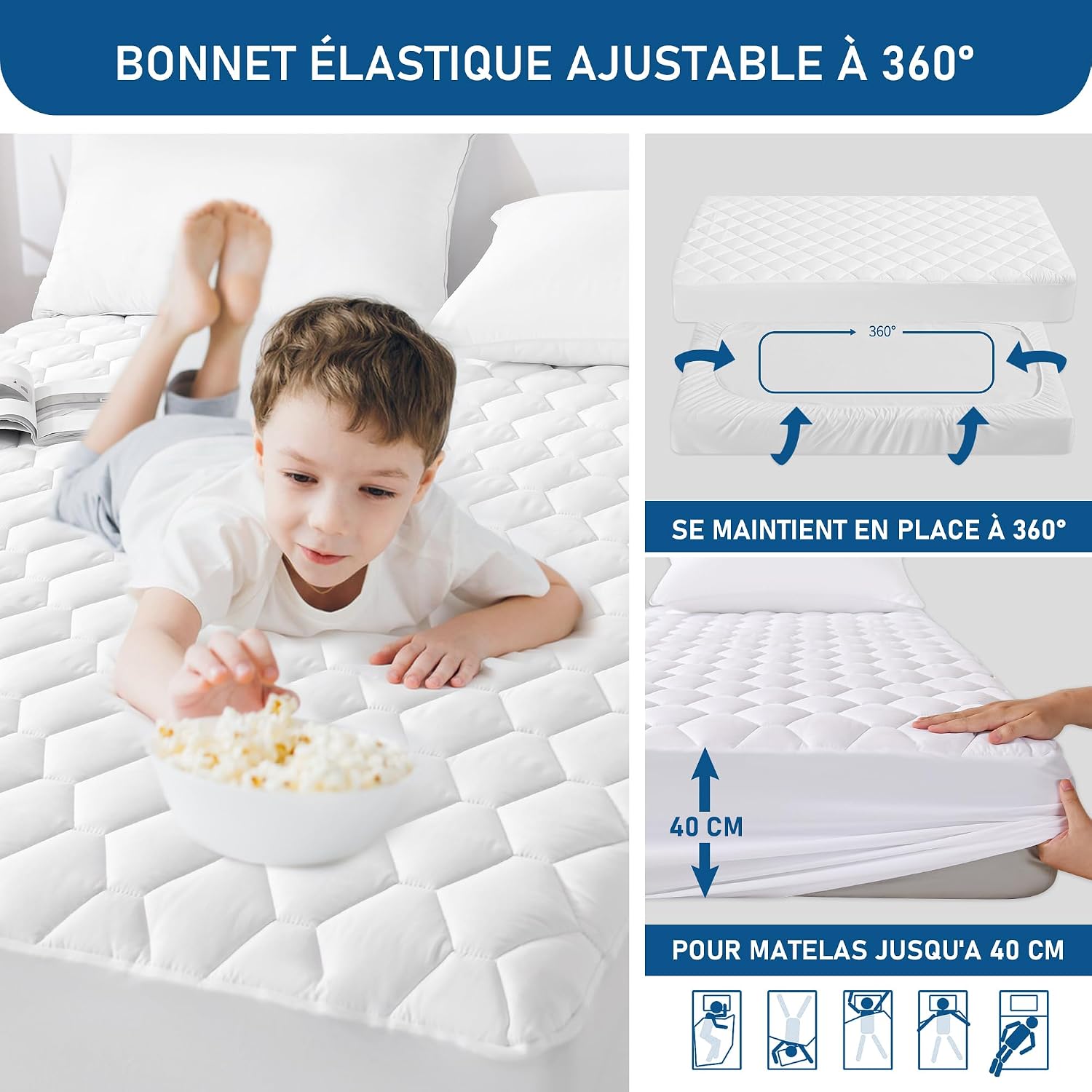 Thumbnail 3 de GRT Protège Matelas 180x200 Matelassé