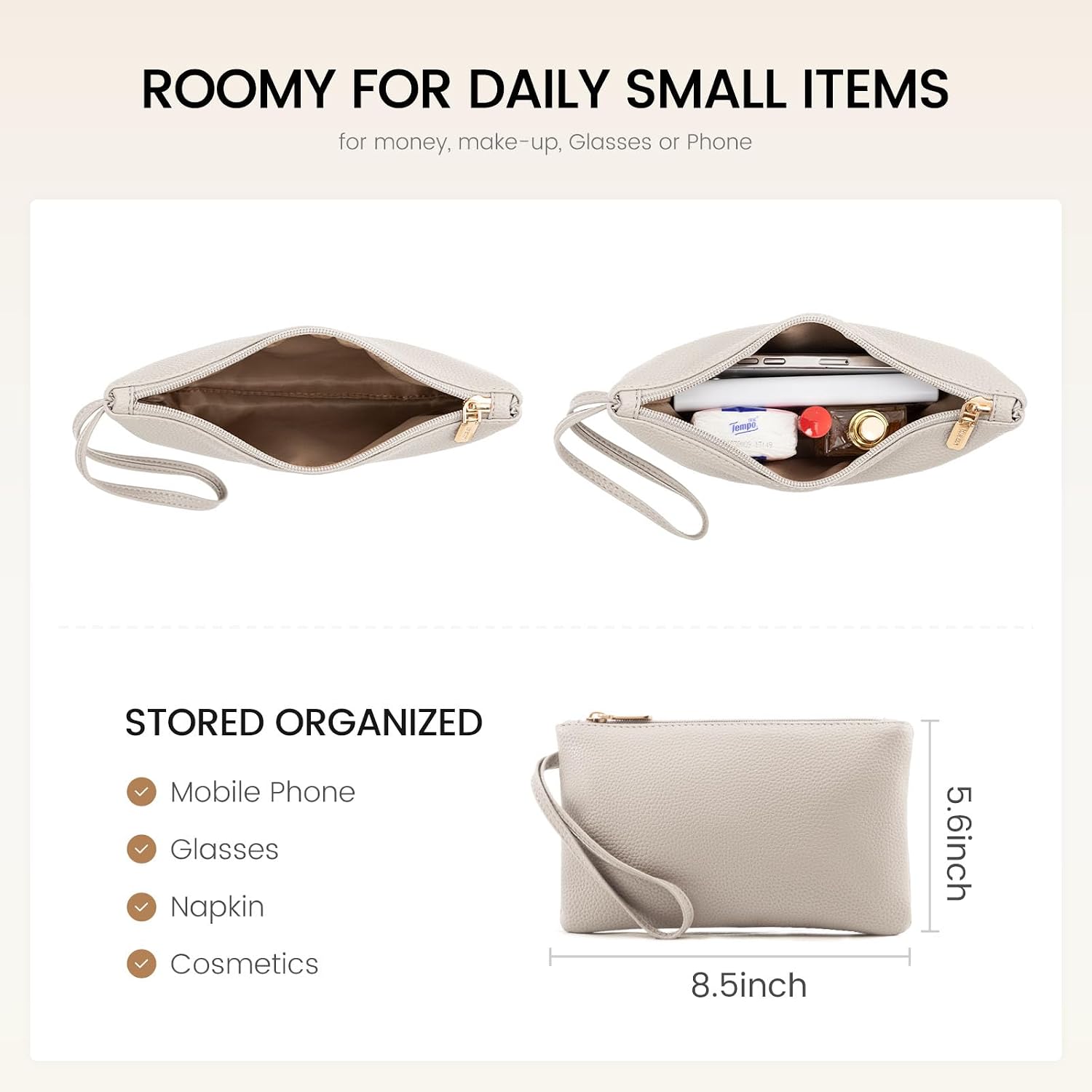 Thumbnail 5 de LOVEVOOK 15.6 Inch Laptop Bag for Women – PU Leather Tote with Padded Laptop Sleeve