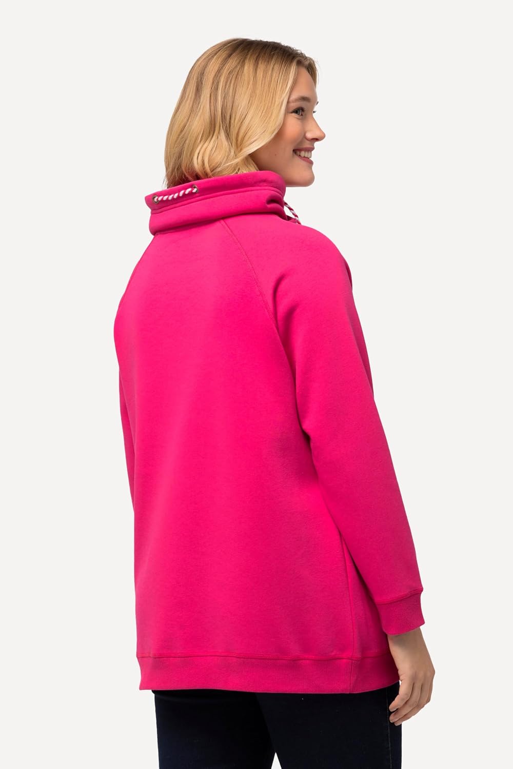 Detalle 2 de Ulla Popken Sweatshirt femme à col avec cordon et manches longues