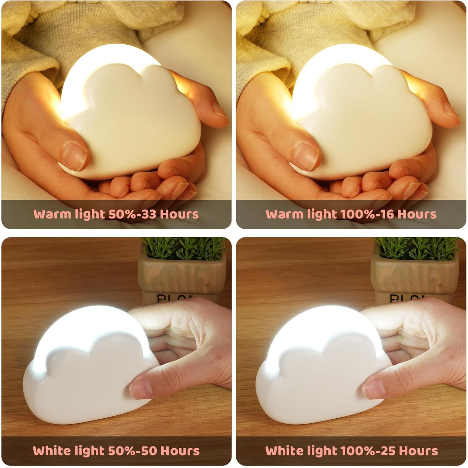 Thumbnail 1 de Adiwo Luce Notturna Bambini Nuvola Ricaricabile – Bianco