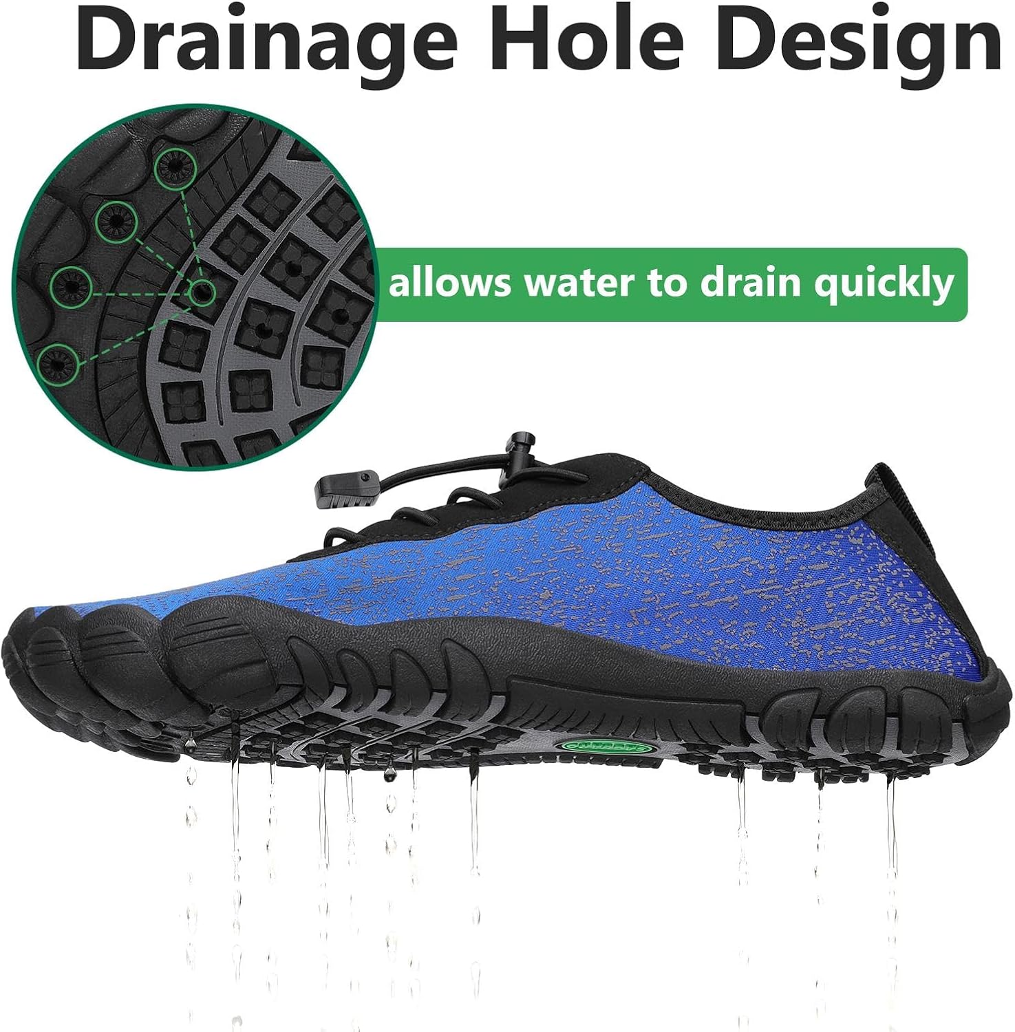 Thumbnail 4 de SAGUARO chaussures pour sport aquatique à semelle épaisse (mixte adulte) – respirantes et à séchage rapide