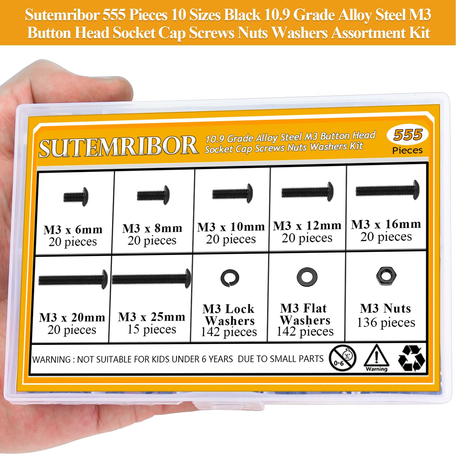 Detalle de Sutemribor M3 Screw Assortment Kit