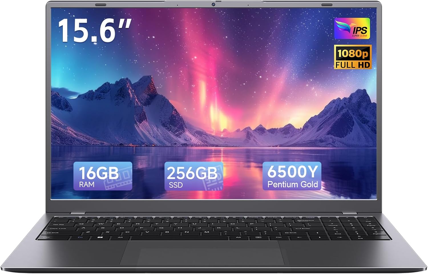 Detalle de BLUEING 15.6 Inch FHD Laptop with 16GB RAM and 256GB SSD (Pentium Gold 6500Y) – Windows 11