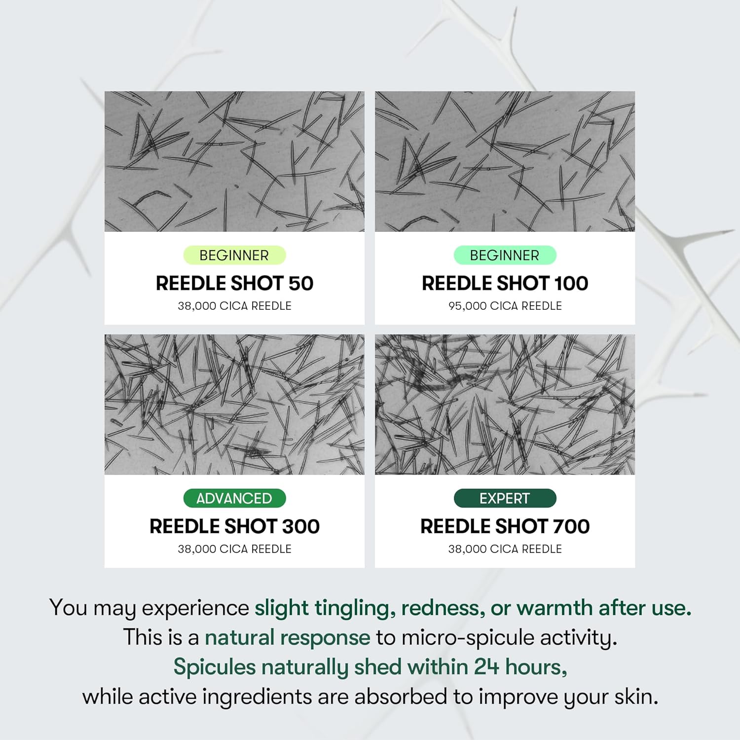 Detalle 2 de VT COSMETICS CICA Reedle Shot 100 spicule microneedling serum (50ml) for pore care & texture