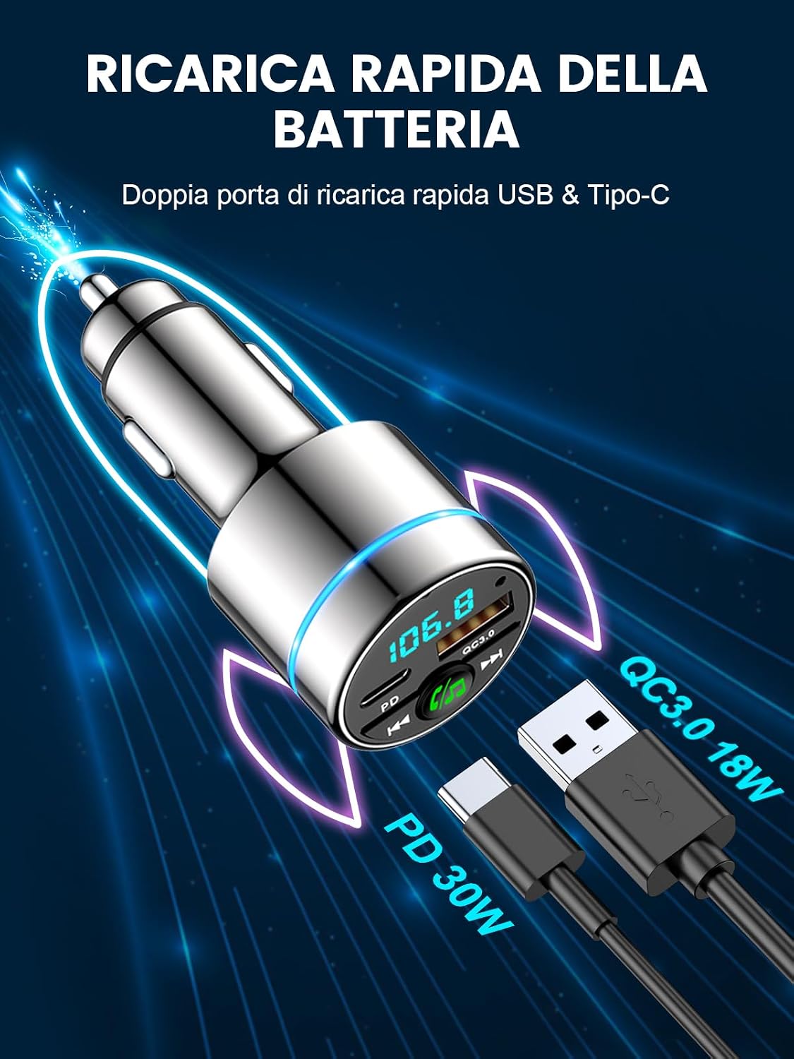 Detalle 2 de Mohard Bluetooth Auto 5.3 per FM