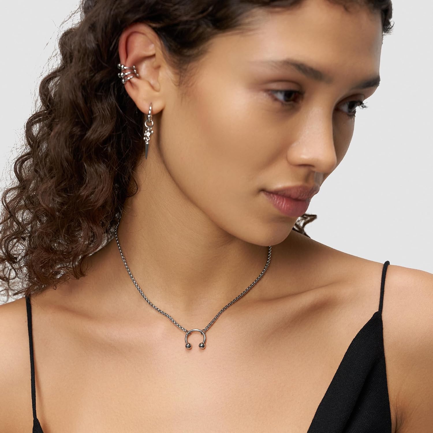 Detalle de LIEBESKIND BERLIN Damen Schmuck – Urban Collection Halskette (45 cm) Edelstahl