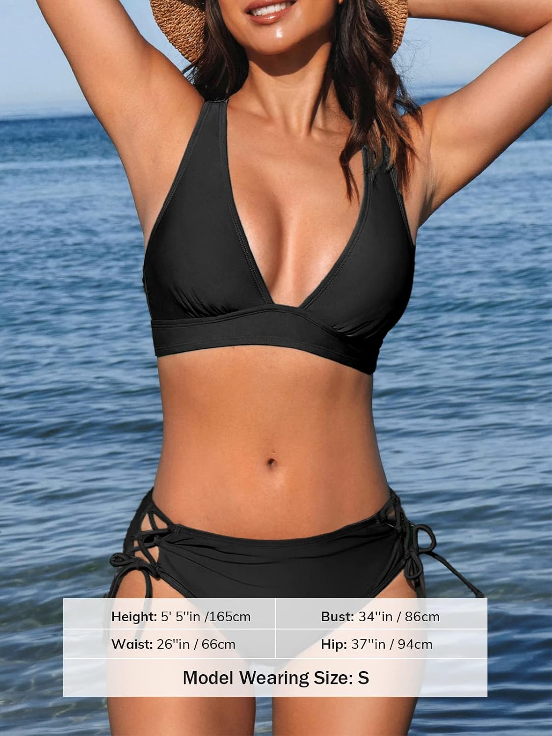 Thumbnail 3 de CUPSHE bikini ensemble deux pièces col en V