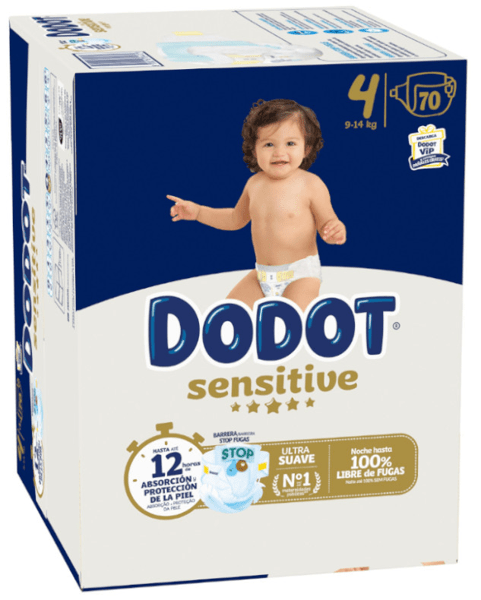 Detalle 2 de Dodot Sensitive Pañales T4 (9-14 kg) 2x70 uds