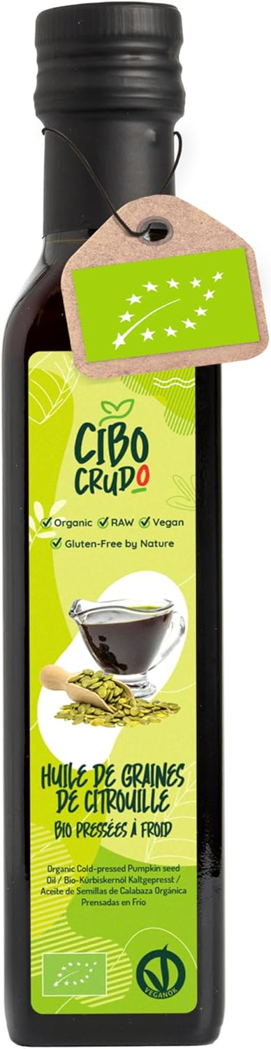 Detalle de Huile de Pépin de Courge Bio - 250 ml, pressée à froid et crue