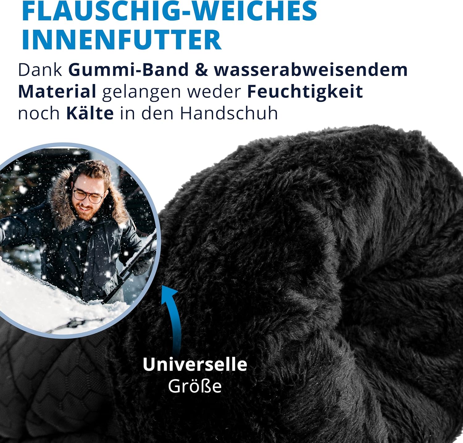 Detalle 2 de LICARGO Eiskratzer mit Handschuh – warmer, wasserdichter Handschuh mit Messingklinge (Made in Germany)