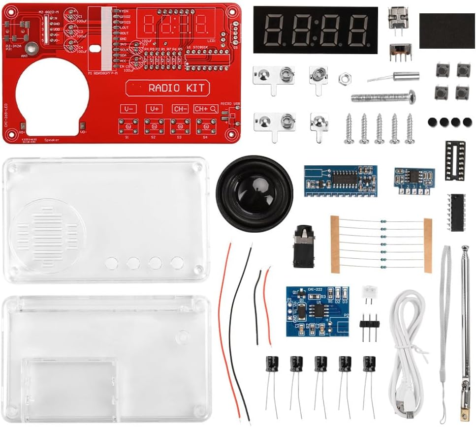 Thumbnail 6 de Heemol DIY-soldeerset voor digitale FM-radio met display en oplaadmodule
