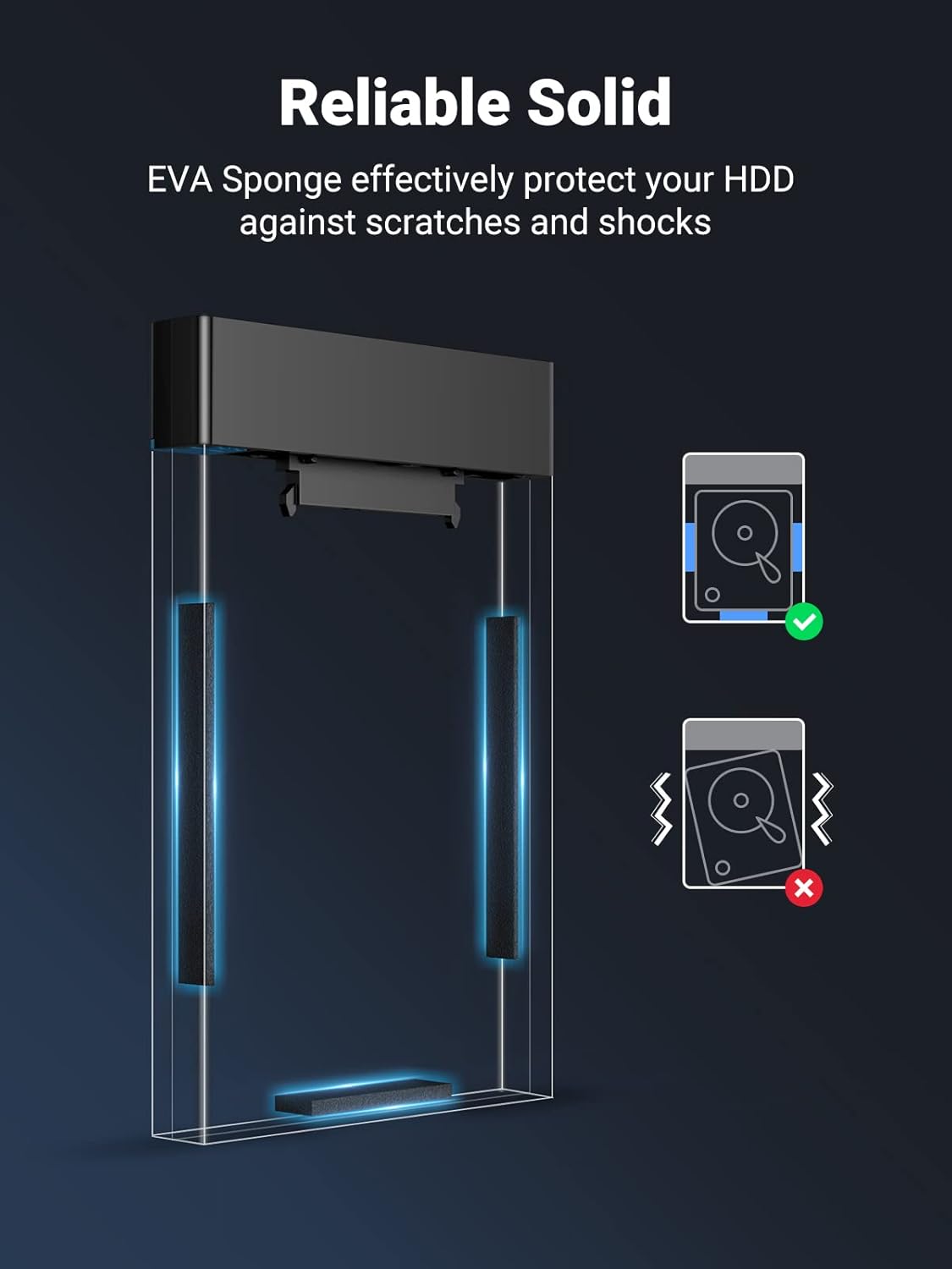 Detalle de UGREEN 2.5 inch USB 3.0 HDD enclosure
