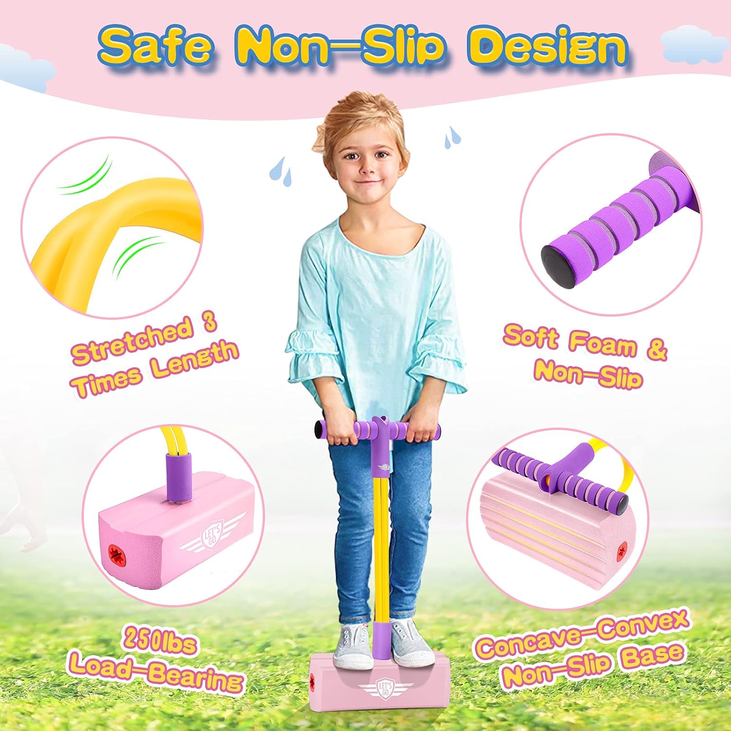 Detalle de Toyzey Foam Pogo Jumper for 3–12 Year Olds – Fun, Safe Play Gift