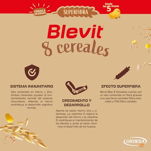 Thumbnail 6 de Blevit Superfibra 8 Cereales 500 g, papilla para bebé desde los 5 meses