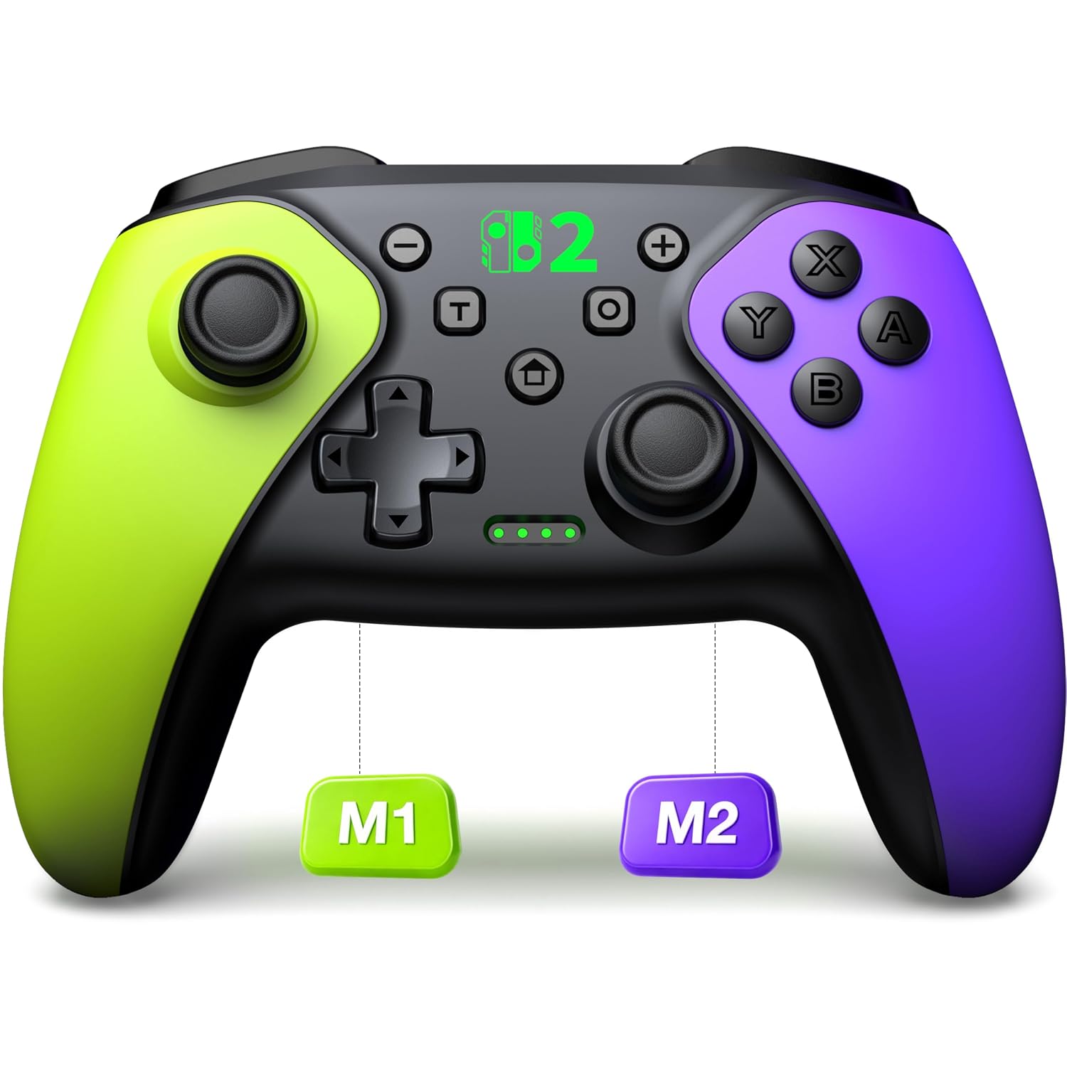 Detalle de BEBONCOOL HOTS Switch Controller – Pro Controller für Switch 2/1/Lite/OLED mit Turbo, programmierbaren Tasten und Ergonomie
