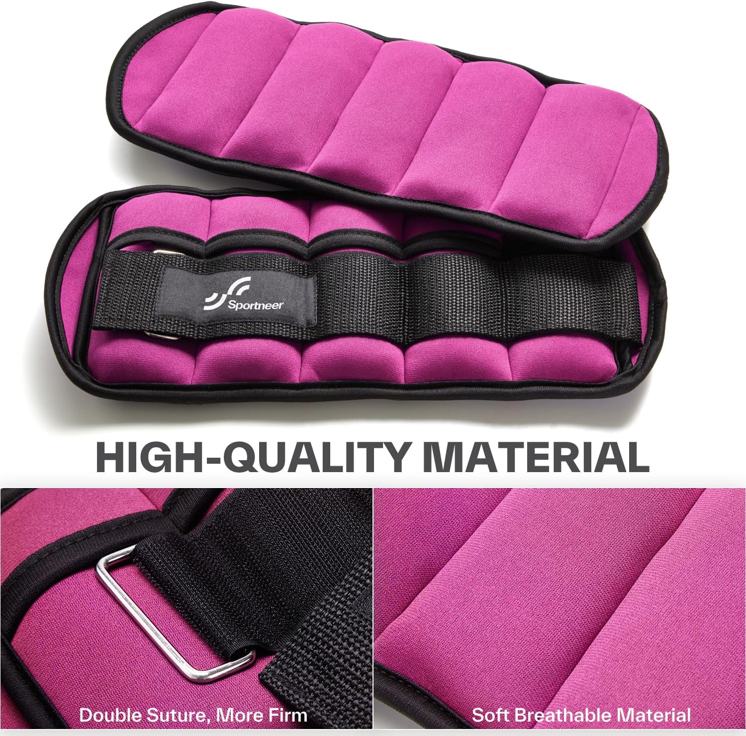 Thumbnail 1 de Sportneer Adjustable Ankle Weights Set: Leg Weights for Home Workouts