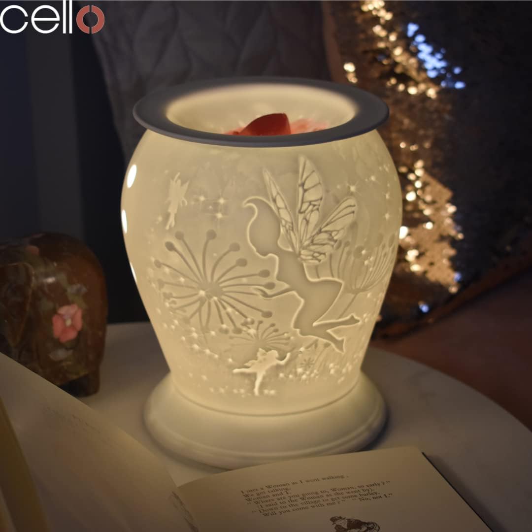 Thumbnail 4 de Cello Porcelain Barrel Electric Wax Melt Burner with 3D Lithophane Projection (Fairy Tale Pattern)