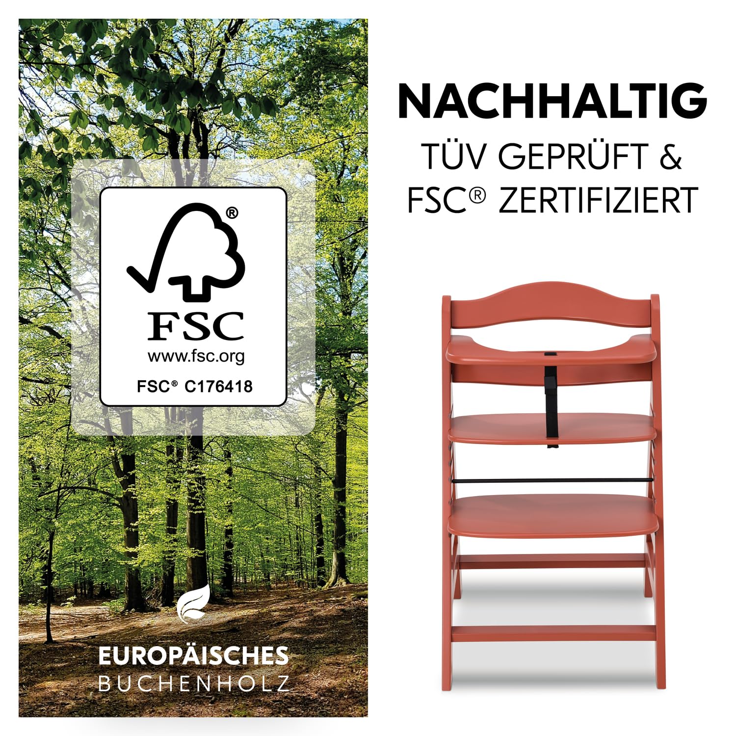 Thumbnail 5 de hauck Alpha+ Cork Hochstuhl 90 kg