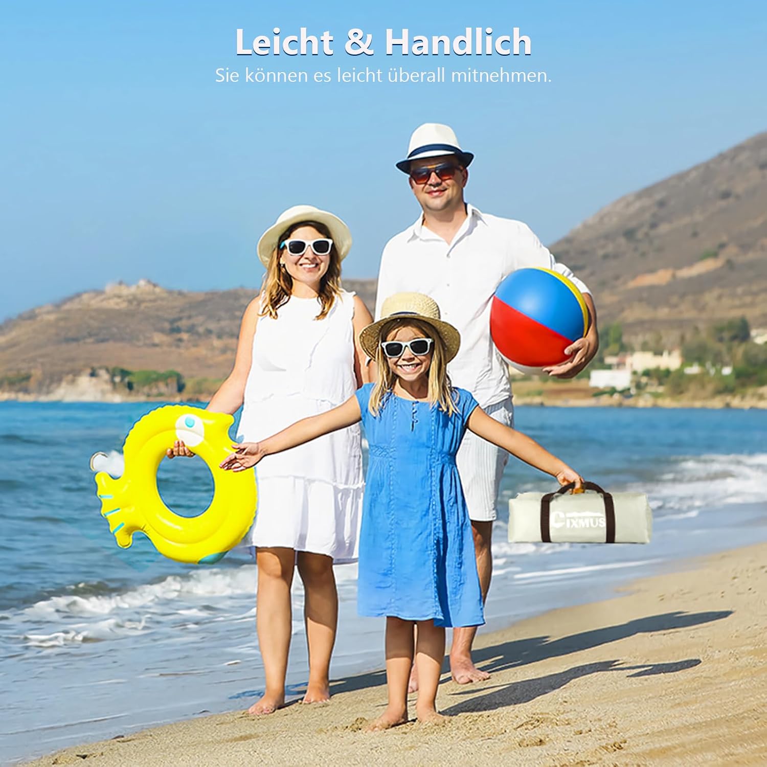 Detalle 2 de Strandmuschel für 2–4 Personen – Strandzelt mit UV-Schutz 50+ und Windschutz