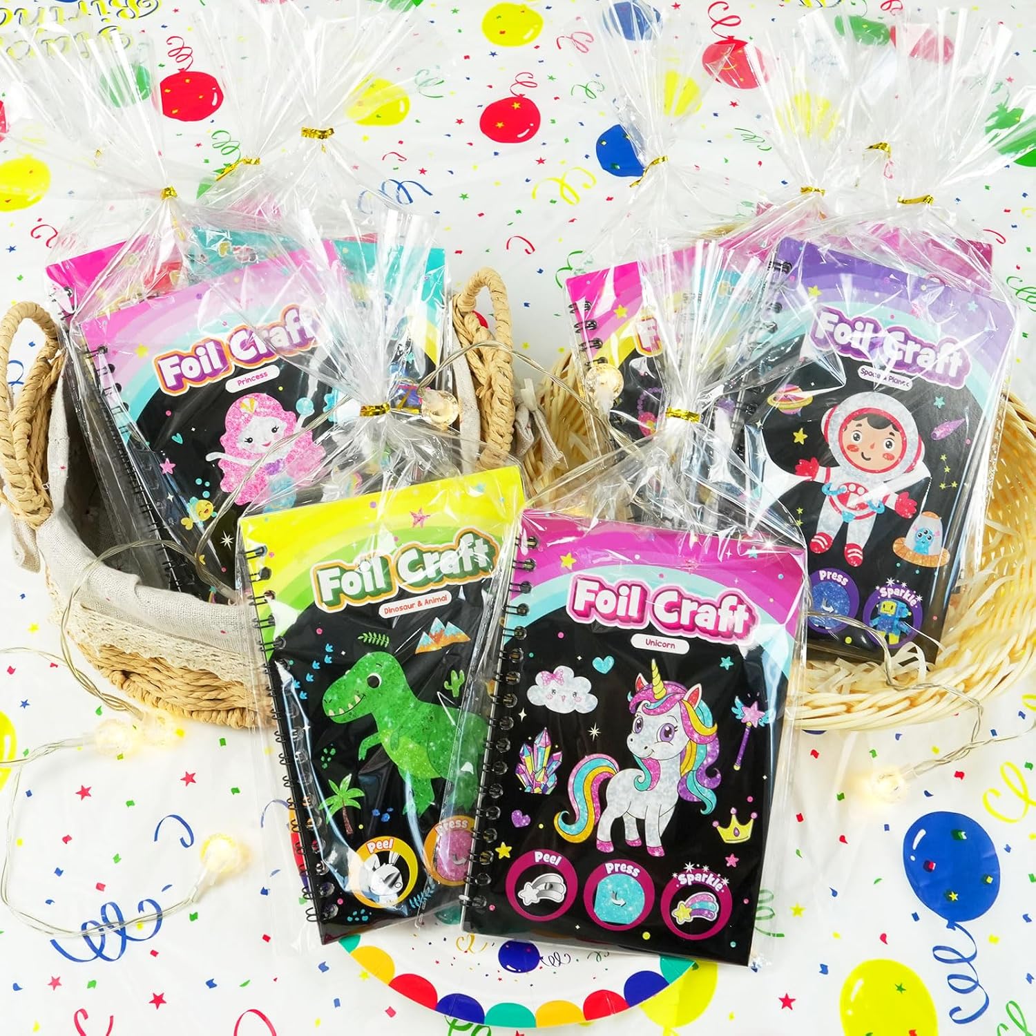 Thumbnail 6 de LIKYMO Foil Art Party Bag Filler Set (No Mess Foil Craft for Kids, ages 4–9) – R-32 PCS