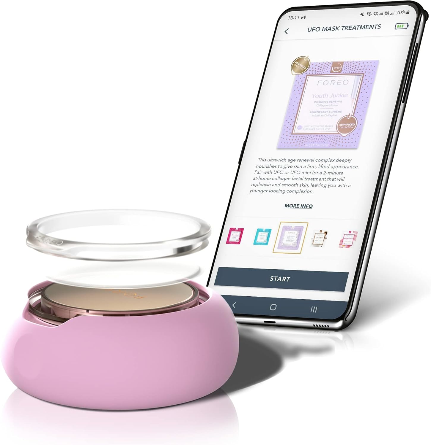 Detalle de Youth Junkie Advanced Collection 2.0 UFO-Activated Facial Mask Hydrating for All Skin Types 💆♀