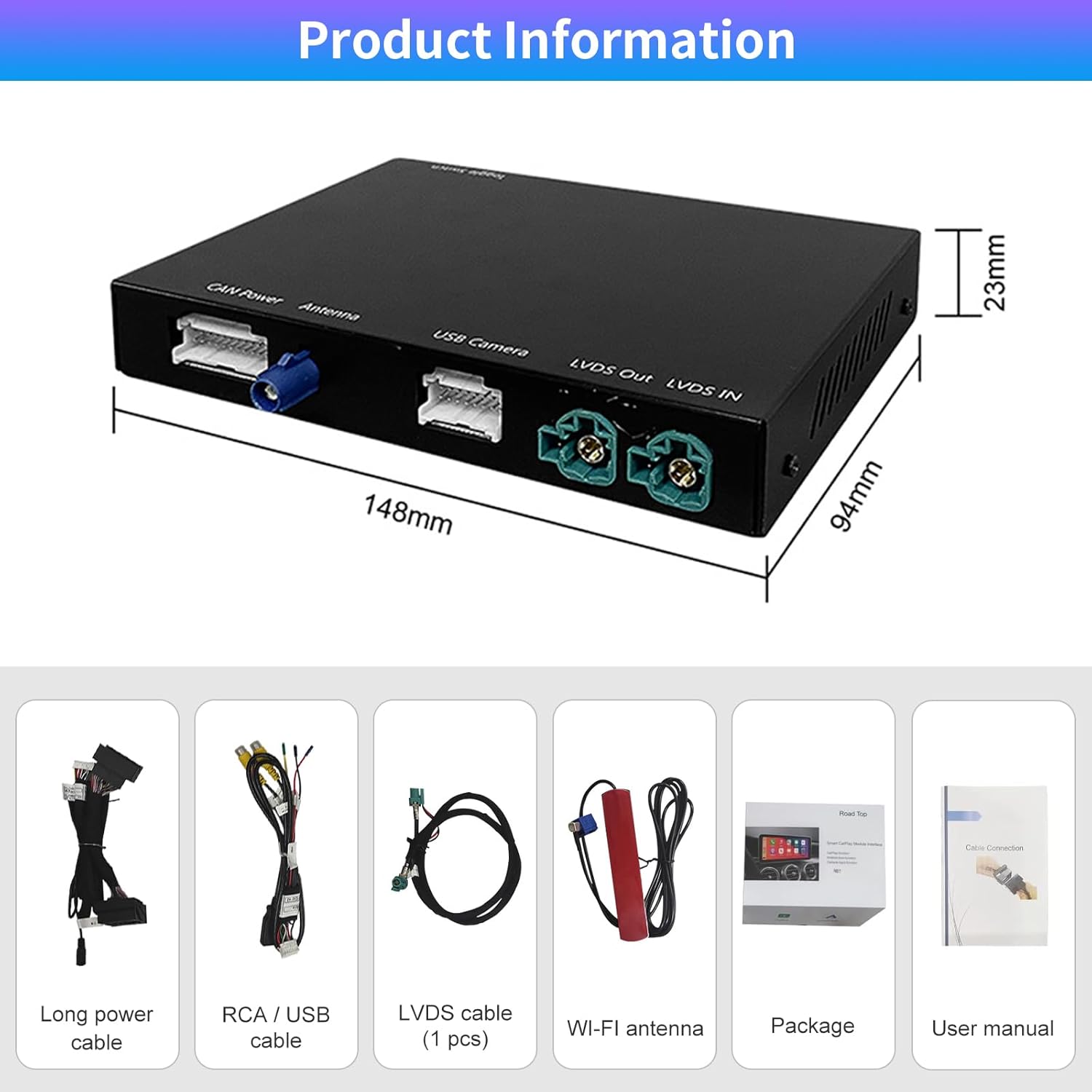 Thumbnail 5 de Road Top Kit decoder Retrofit CarPlay/Android Auto senza fili per BMW con sistema NBT (1, 2, 3, 5, 7 e X serie)