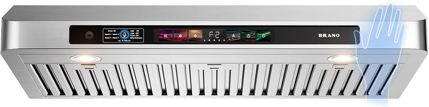 Detalle de BRANO GXEA-197C-30'' 30-Inch Under-Cabinet Range Hood, 900 CFM