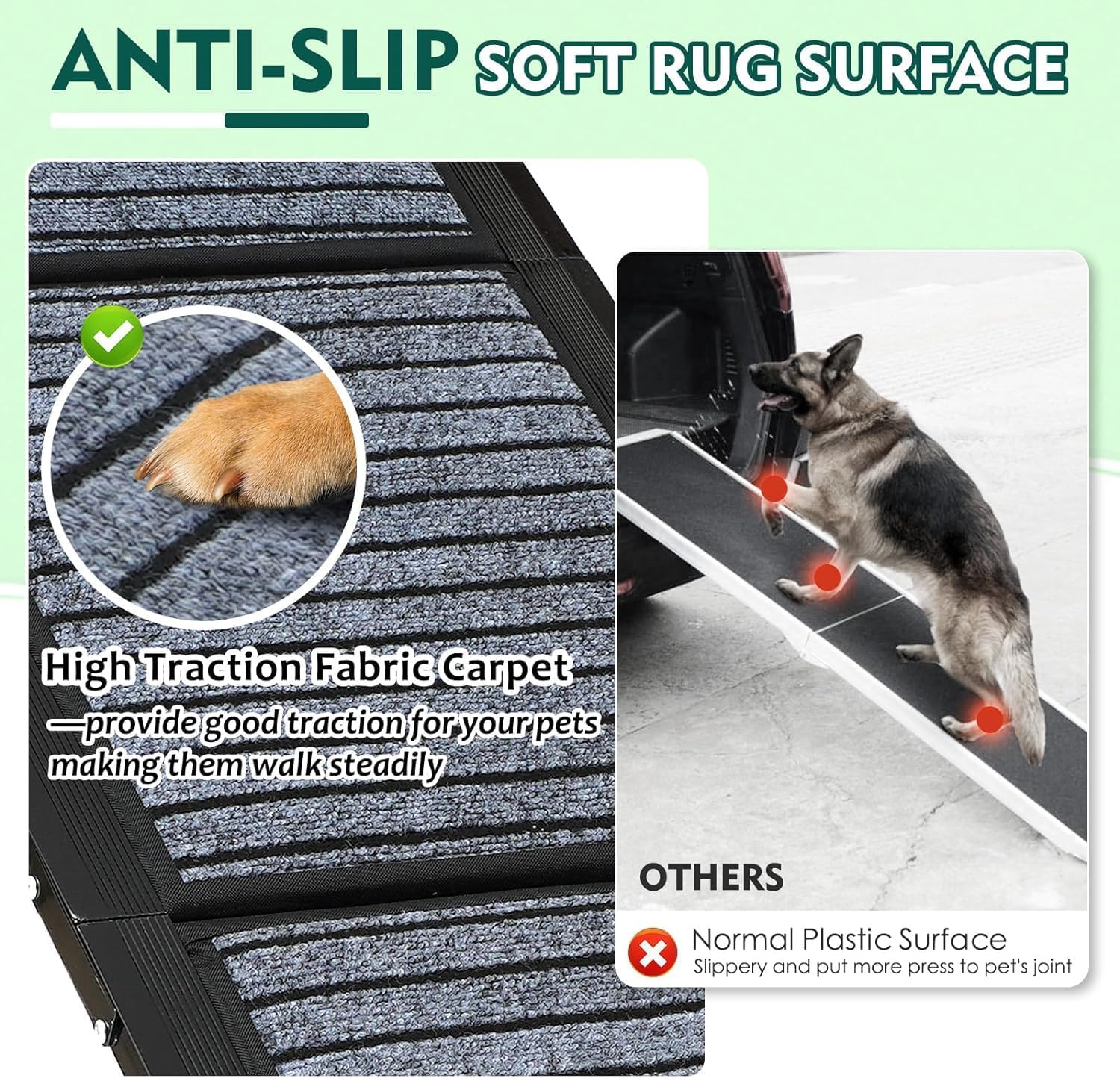 Detalle de Snagle Paw Longest 180cm dog ramp for large dogs