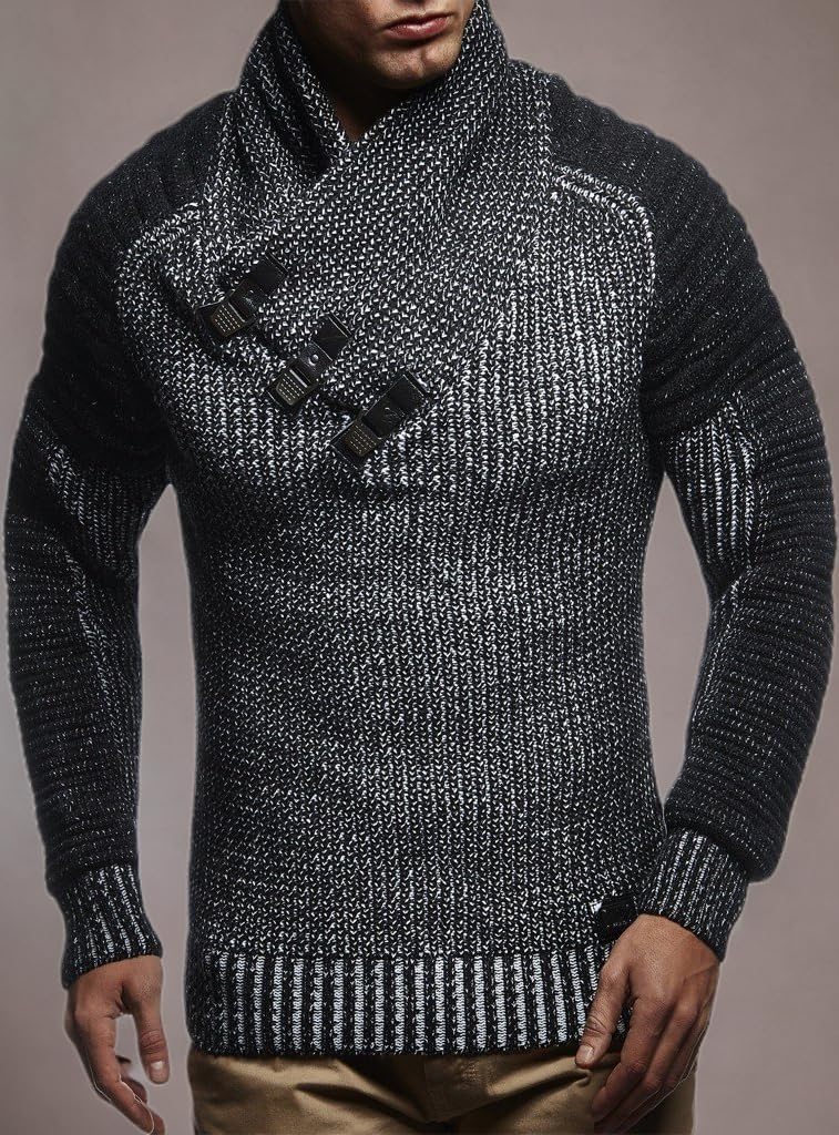 Thumbnail 3 de Leif Nelson Pull en Tricot Hoodie Longsleeve LN5225 pour Hommes