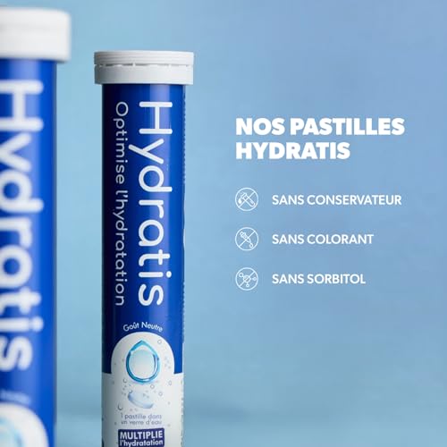 Detalle de HYDRATIS – Pastilles Hydratation Électrolytes Mix Fruits des Bois, Pêche et Citron/Sureau (60 pastilles) – Énergie et Hydratation