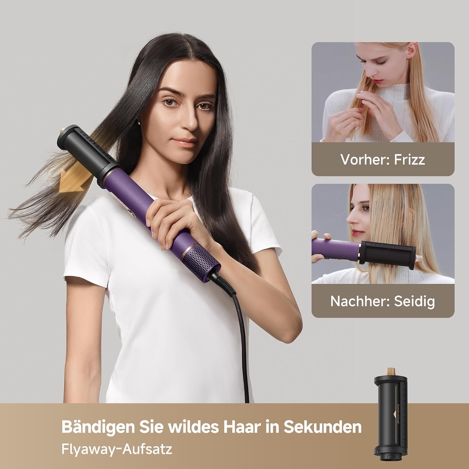 Detalle de dreame AirStyle Pro 2 – 7-in-1 Haartstyler mit konzentriertem Luftstrom und Kaltluftfixierung
