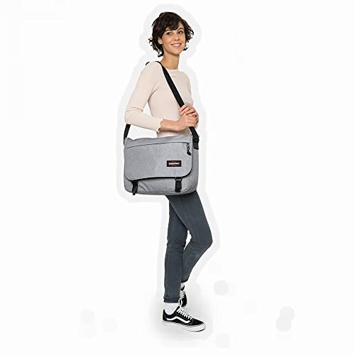 Detalle 2 de Eastpak Delegate + Sac Bandoulière 20 L Sunday Grey (Gris) – Robustesse et polyvalence pour le quotidien