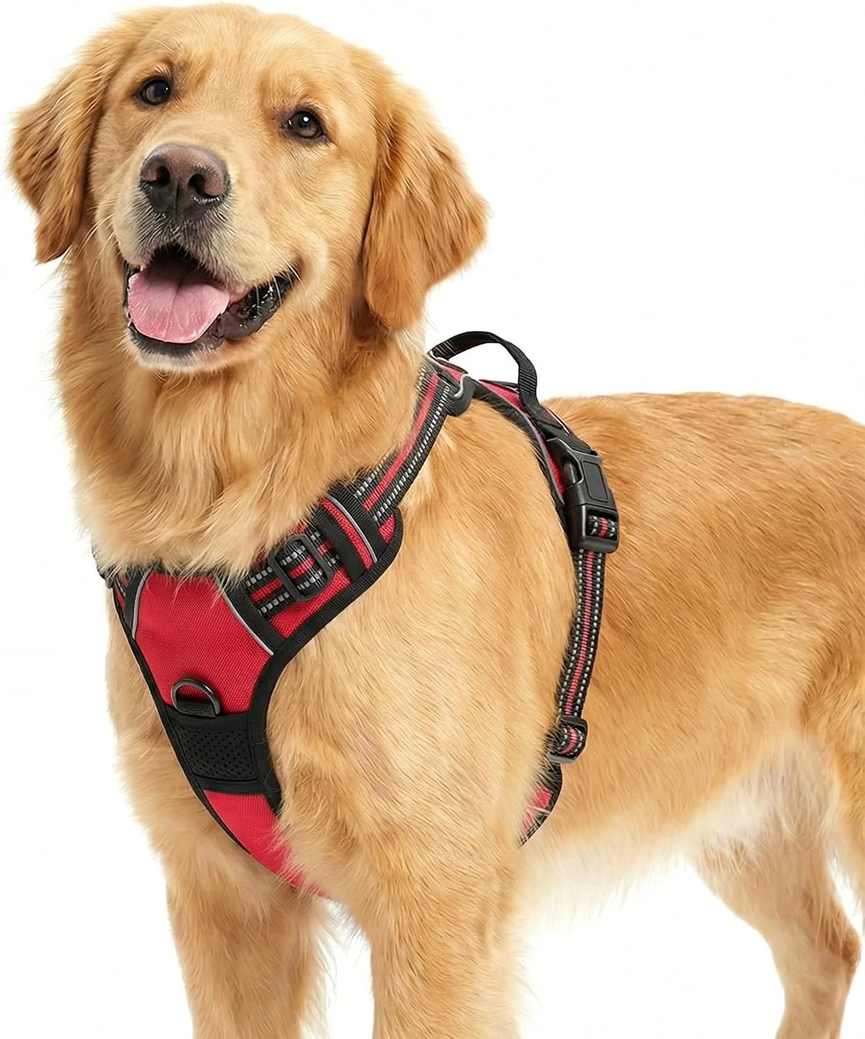 Thumbnail 4 de Funfox Large Dog Harness with Reflective Strips and 2-Clip No-Pull Design