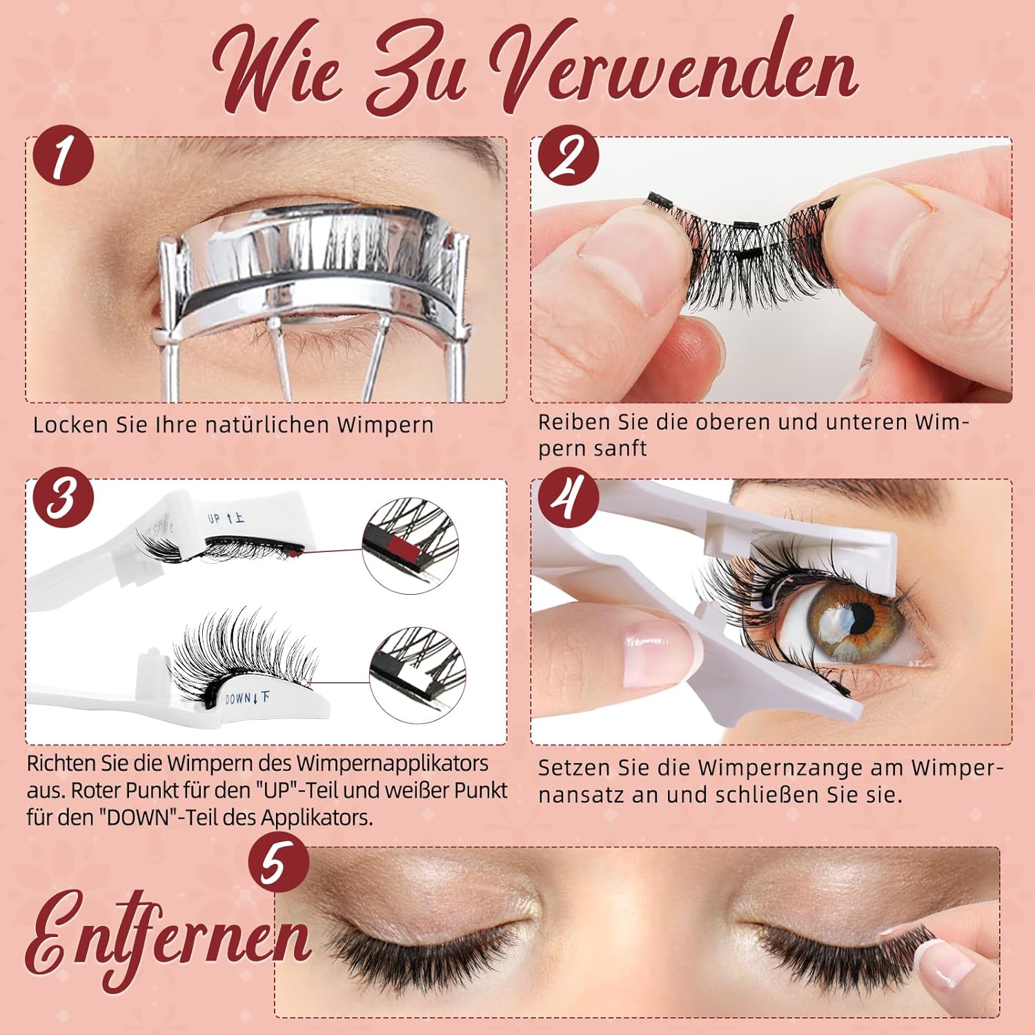 Thumbnail 6 de Higu clace magnetische Wimpern (magnetisch, ohne Eyeliner/ohne Kleber) mit Applikator – natürlicher Look